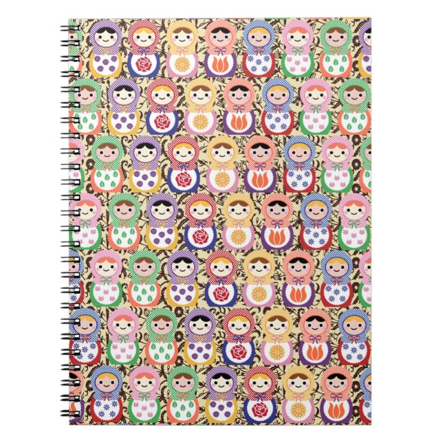 Matryoshka Dolls Spiral Notebook (Front)