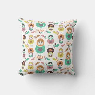  Matryoshka Harmony – Russian Nesting Doll Pattern Cushion
