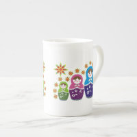 Matryoshka Russian dolls & sunflowers custom