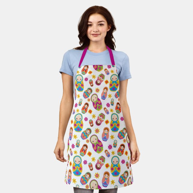 Matryoshka Russian Nesting Doll Apron (Worn)
