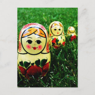 Matryoshka Ukrainian Folk Art Postcard