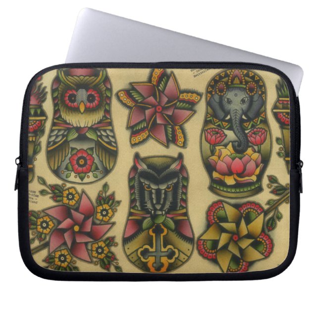 Matryoshkas and Pinwheels Laptop Sleeve (Front)