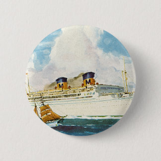 Matson Liner to Hawaii 6 Cm Round Badge