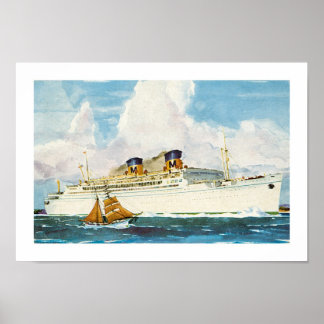 Matson Liner to Hawaii Poster