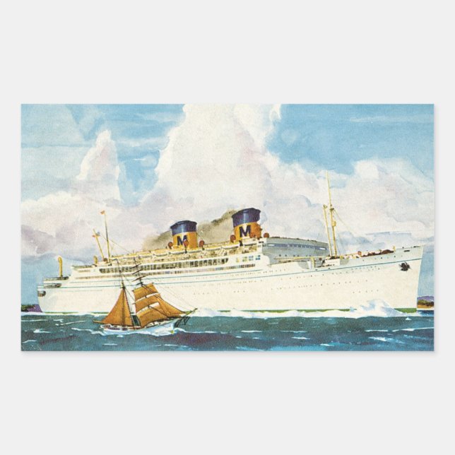 Matson Liner to Hawaii Rectangular Sticker (Front)