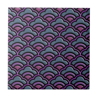 Matsukata waves japanese textile pattern tile