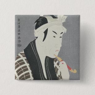 Matsumo Koshiro IV in the Role of Gorebei 15 Cm Square Badge