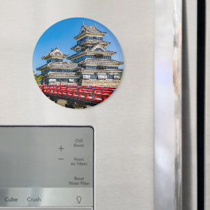 Matsumoto castle and bridge magnet