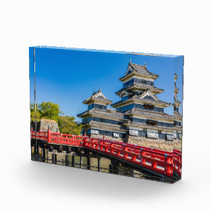 Matsumoto castle and bridge photo block