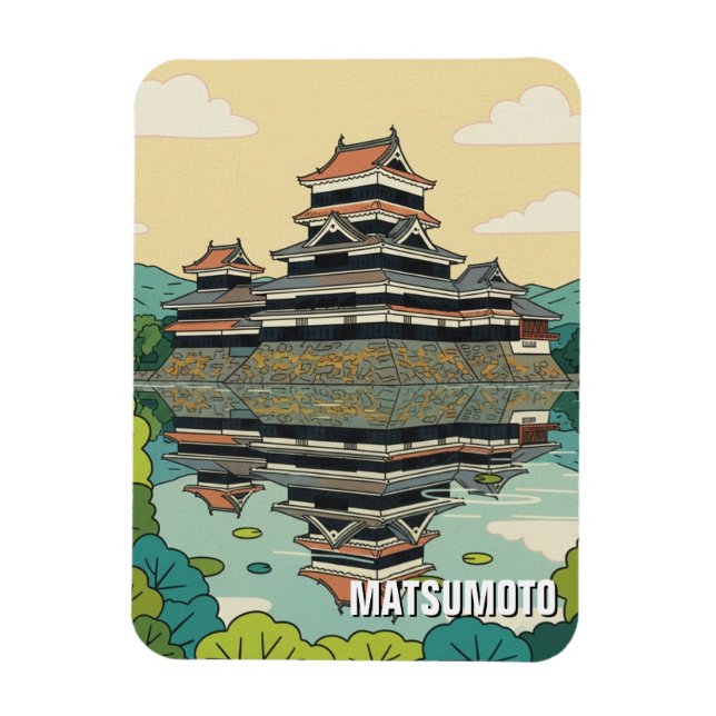 Matsumoto Castle Japan Magnet (Vertical)