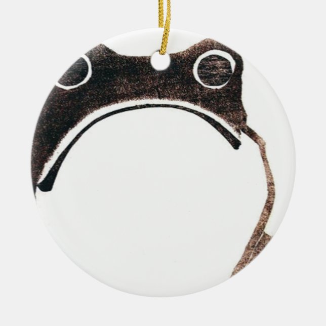 Matsumoto Hoji Frog Ceramic Tree Decoration (Front)