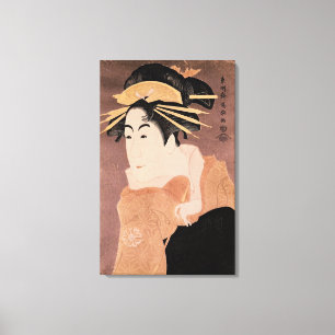 Matsumoto Yonesaburo in the role of the courtesan Canvas Print