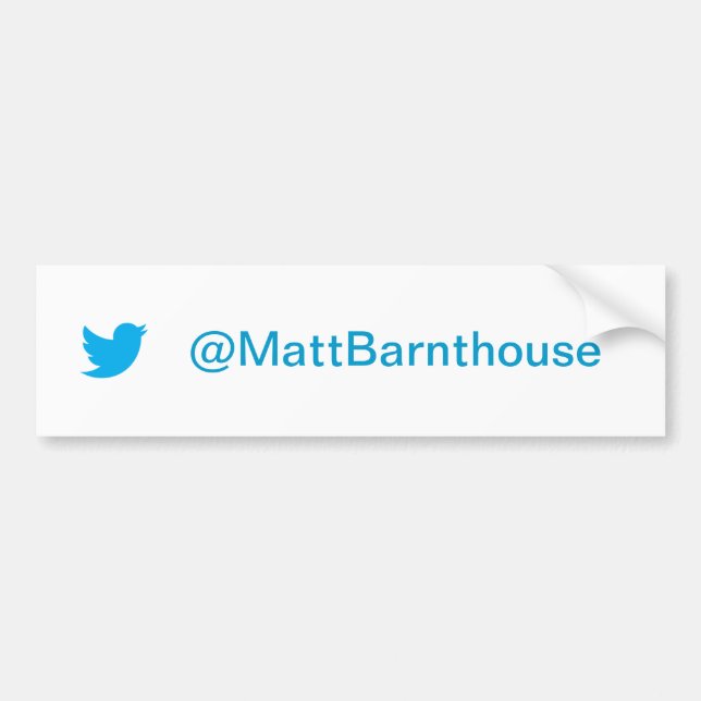 Matt Barnthouse Twitter Bumper Sticker (Front)