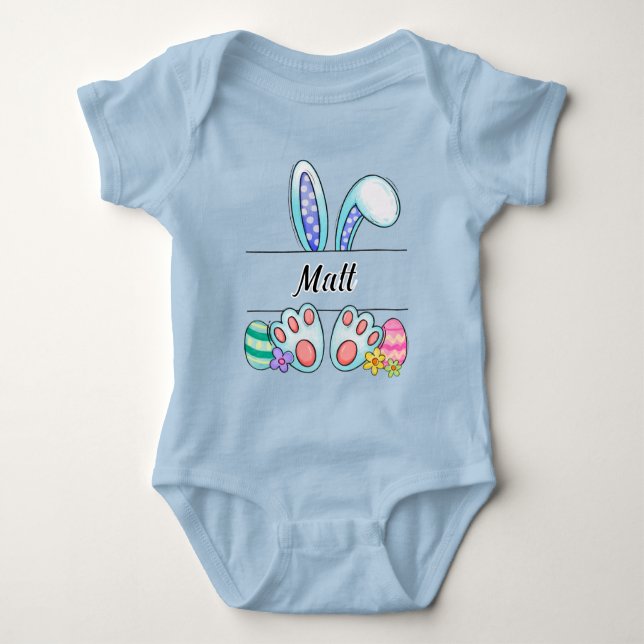 Matt Easter Bunny Baby Bodysuit (Front)