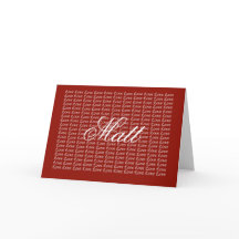 Matt Red Endless Love Card