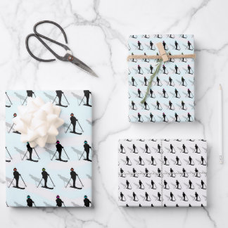 matt wrapping paper downhill skier graphic design