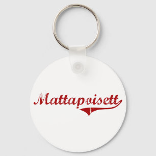 Mattapoisett Massachusetts Classic Design Key Ring