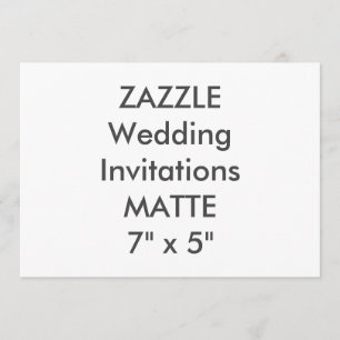 MATTE 120lb 7" x 5" Wedding Invitations