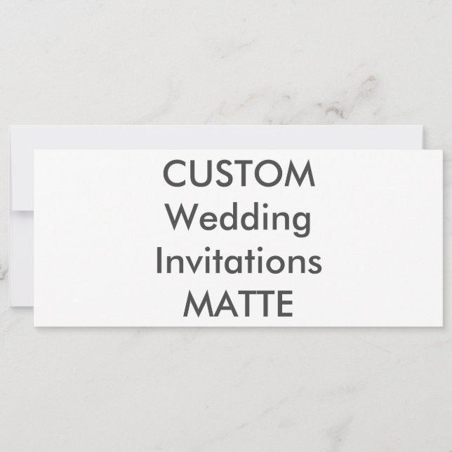 MATTE 120lb 9.25" x 4" Wedding Invitations (Front)
