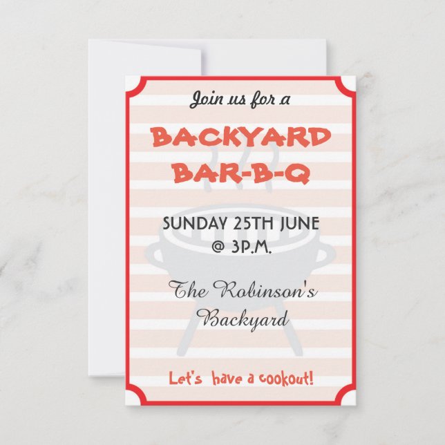 Matte 3.5" x 5", Standard white envelopes included Invitation (Front)