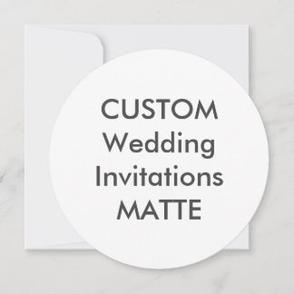 MATTE 5.25" Round Wedding Invitations