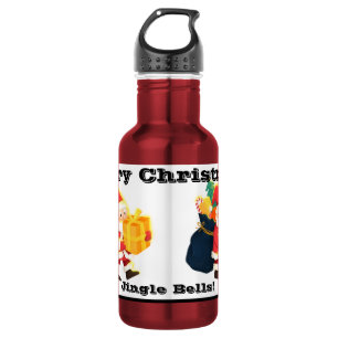 Matte Black colour Christmas Wishes Printed 24 oz 532 Ml Water Bottle