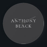 Matte Black Minimalist Plain Elegant Classical Large Clock<br><div class="desc">Represent yourself with this modern,  elegant design. This template can be customized to meet all professional occupations.</div>