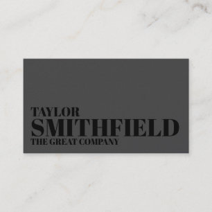 Matte Black Professional Traditional Business Card