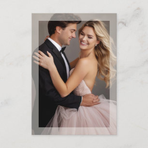Matte frame photo wedding golden beige enclosure card