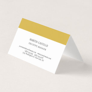 Matte Gold White Modern Professional Serif Font Business Card