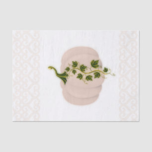 Matte Pink Pumpkin Fall Bridal Shower Tissue Paper