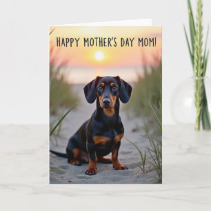 Matte Sunset Canine Best Wishes Card