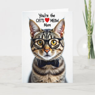 Matte Tabby Cat Mom Card