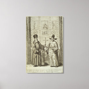 Matteo Ricci (1552-1610) and Paulus Li, from 'Chin Canvas Print