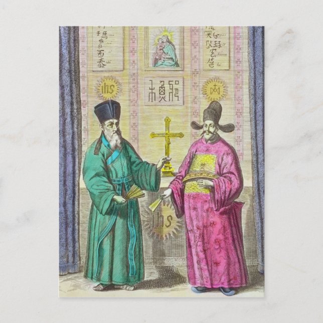 Matteo Ricci  and another Christian Postcard (Front)