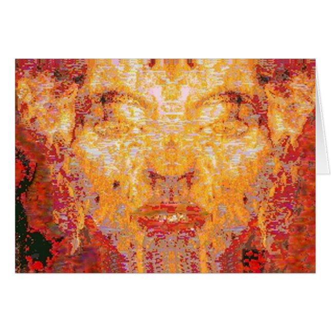 MATTER DOESN'T MATTER Fractal Mask in Red Yellow (Front Horizontal)