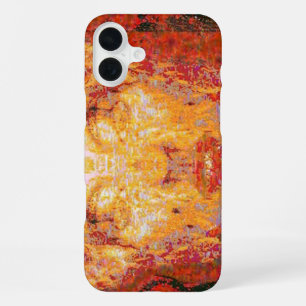 MATTER DOESN'T MATTER Fractal Mask in Red Yellow i iPhone 16 Plus Case
