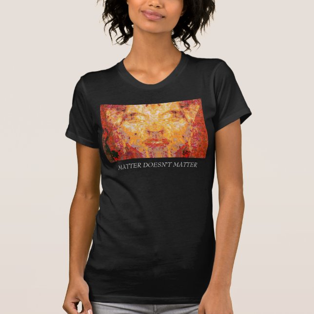 MATTER DOESN'T MATTER Fractal Mask in Red Yellow T-Shirt (Front)