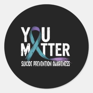 Matter Support Prevention Awareness Positive Classic Round Sticker