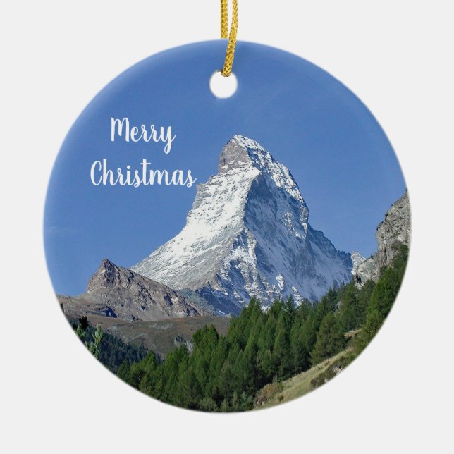 Matterhorn 2 Christmas Ceramic Tree Decoration (Front)