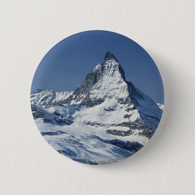 Matterhorn 6 Cm Round Badge (Front)