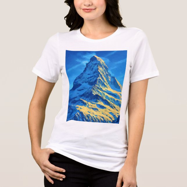Matterhorn Alps Mountain Tri-Blend Shirt (Front)