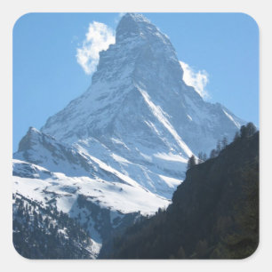 Matterhorn from Zermatt Square Sticker