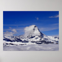 Matterhorn in a sea of cloud in Switzerland