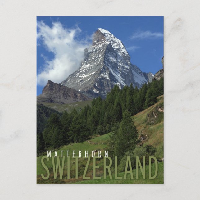 matterhorn in switzerland postcard (Front)