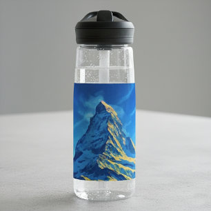 Matterhorn in Winter Water Bottle