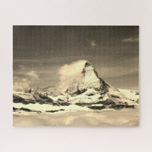 Matterhorn mountain and clouds jigsaw puzzle