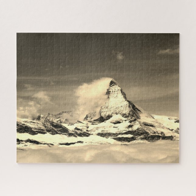 Matterhorn mountain and clouds jigsaw puzzle (Horizontal)