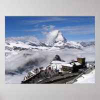Matterhorn mountain and Gornergrat station