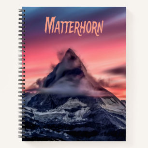 Matterhorn Mountain Europe Alps Switzerland Italy Notebook